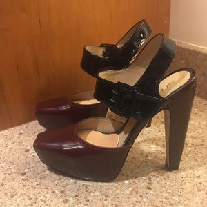 L.A.M.B. Platform Leather 9m heels